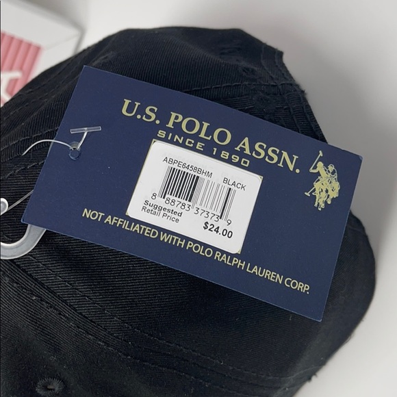 Brand NWT U.S Polo Assn. Black Hat/Cap - Picture 4 of 7